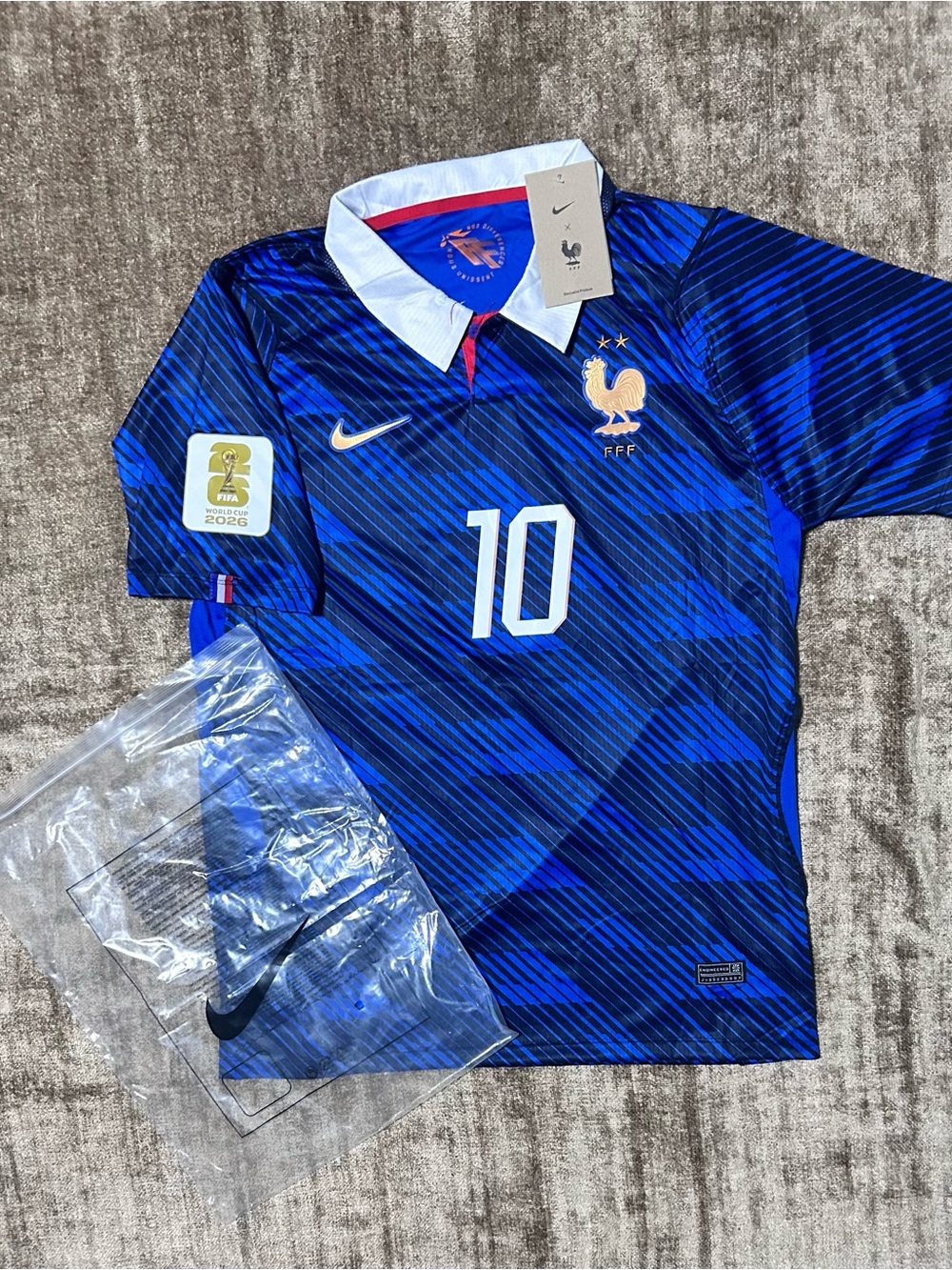 Nike men France Home Mbappé Soccer Jersey - Blue